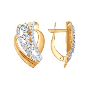Серёжки Английские Фианит